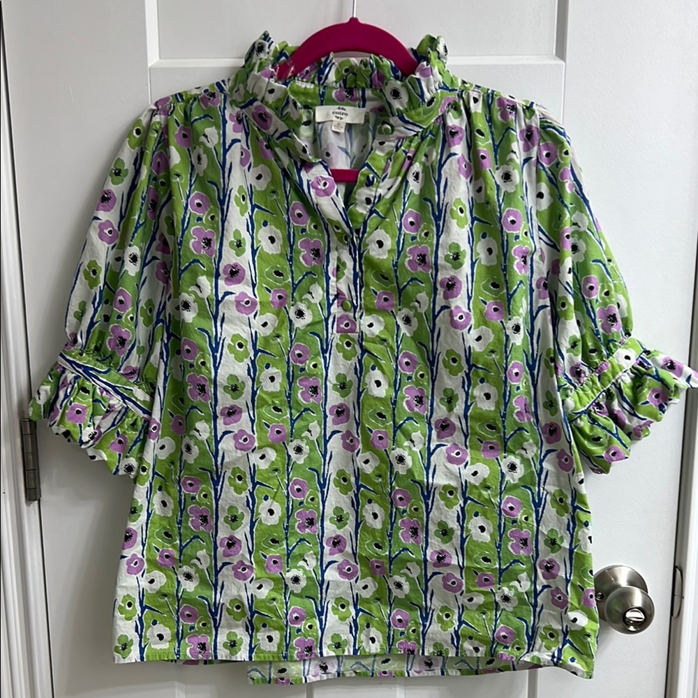 Floral Green Shirt